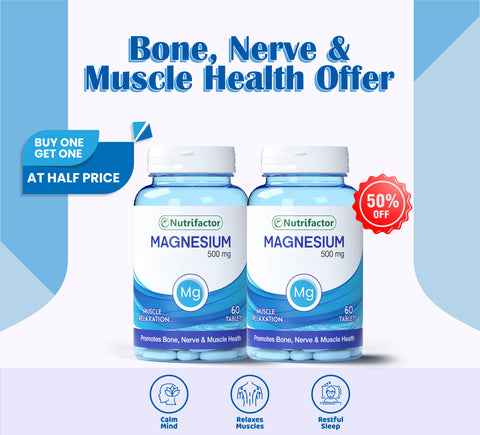 Magnesium 500 mg (Buy One Get One at Half Price)
